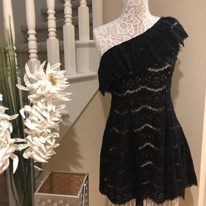 Francesca’s collection one shoulder lace dress